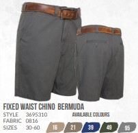 Sterling - Flat Front Chino Bermuda Shorts